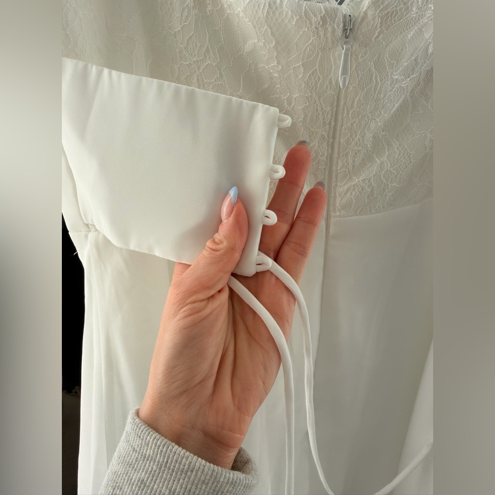 Azazie Scarlette White Diamond Dress - Picture 14 of 14